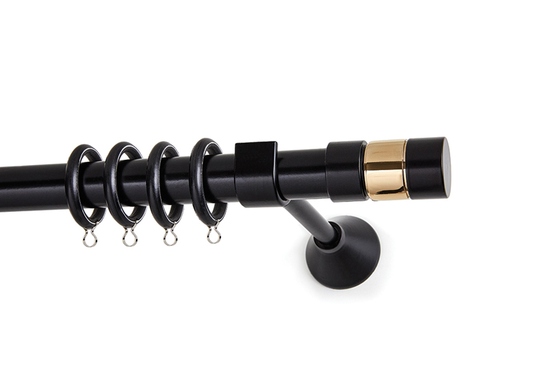 Anartisi Κουρτινόξυλο Μαύρο Φ25 S1 MY 24/Oro Polished